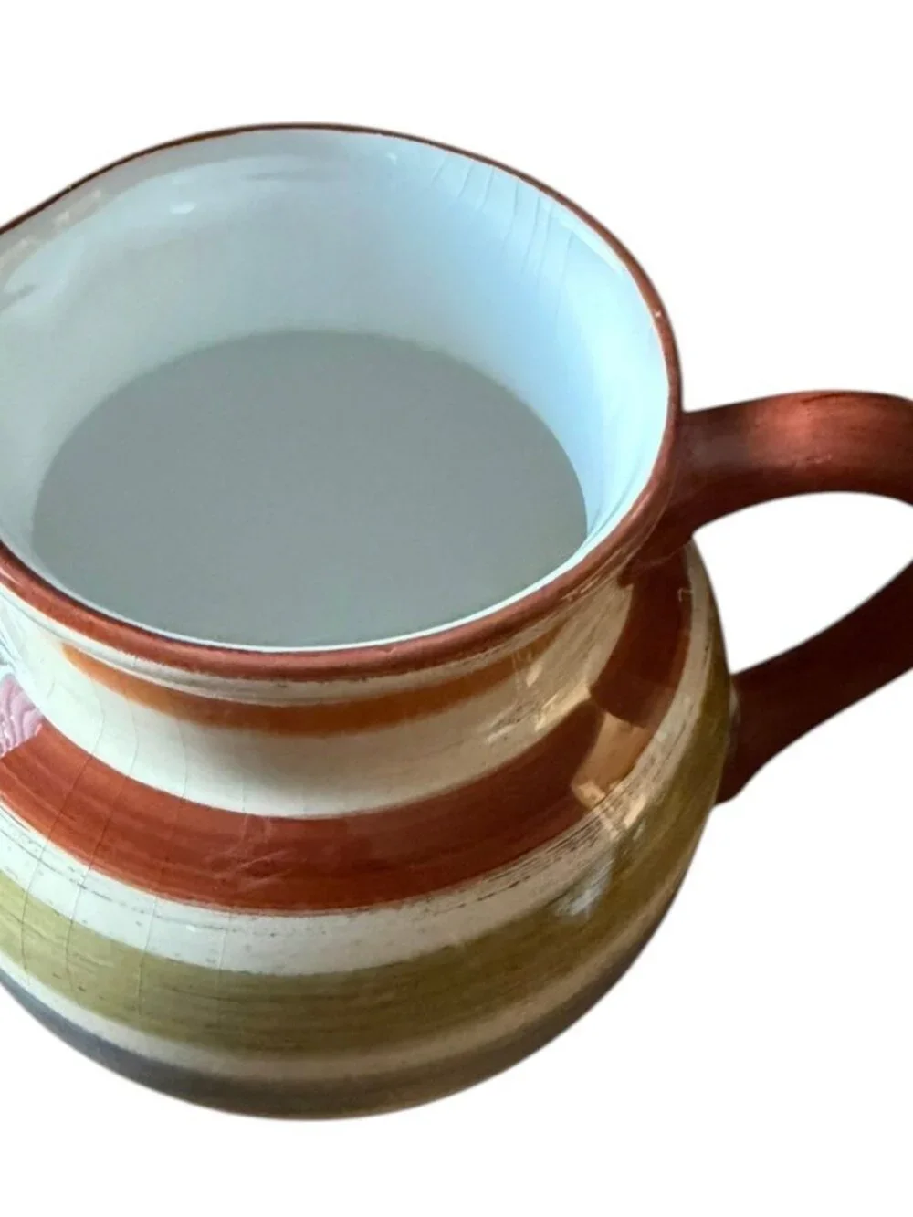 Style•Eyes by Baum Bros “Sienna Rainbow” Large Ceramic Pitcher / Water Jug